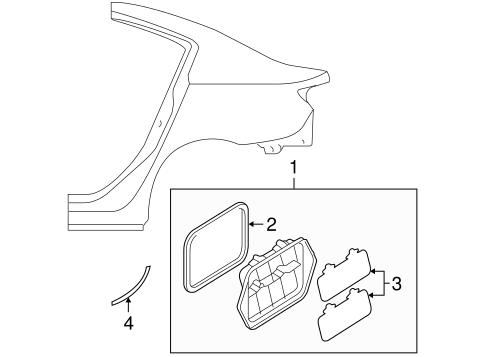 3 EXTERIOR TRIM - QUARTER PANEL