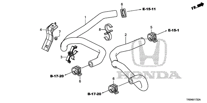 CIVIC SEDAN WATER HOSE (2.4L)