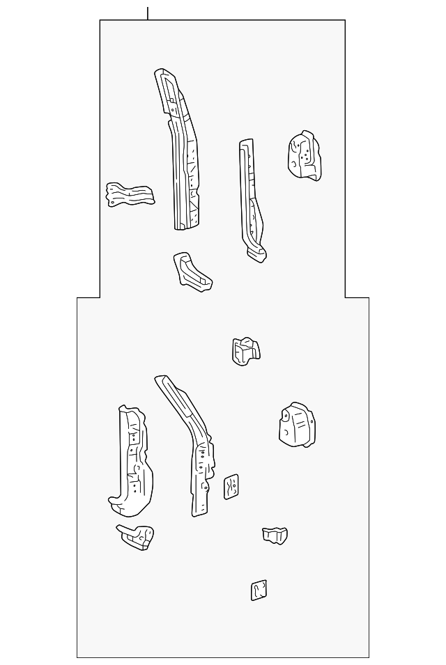 61032-42010 Деталь REAR PANEL ASSY, LEFT