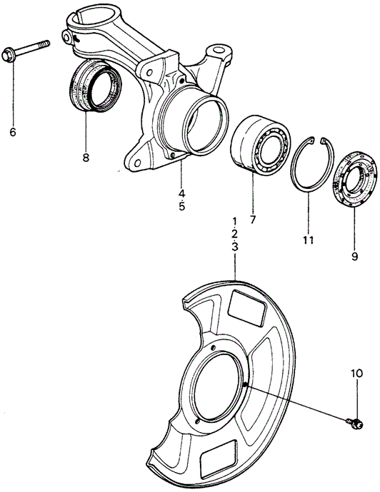 CHASSIS/STEERING KNUCKLE for 1983 Honda CIVIC 5-DOOR #1