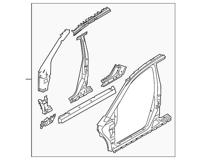 76031-CA030 Деталь UNISIDE ASSY, LEFT