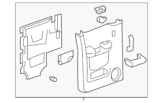 15855496 Деталь DOOR TRIM PANEL, RIGHT
