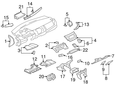 Lancer INSTRUMENT PANEL COMPONENTS