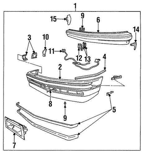 Allante BUMPER & COMPONENTS - FRONT