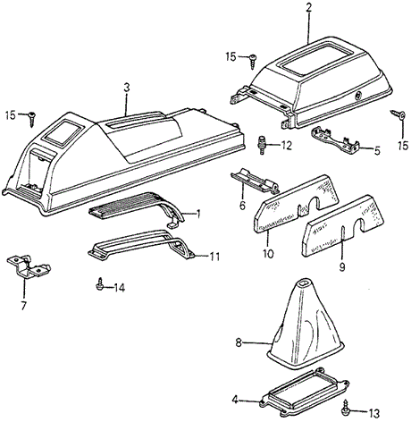 CHASSIS/CENTER CONSOLE for 1982 Honda ACCORD HATCHBACK #1