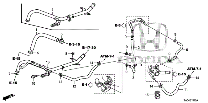 ENGINE/WATER HOSE (L4) for 2010 Honda ACCORD SEDAN #1