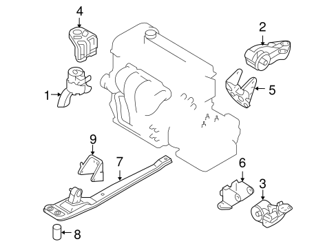 Tribute ENGINE & TRANS MOUNTING