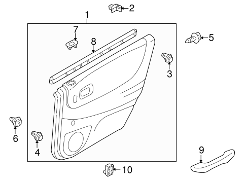 Protege INTERIOR TRIM - REAR DOOR