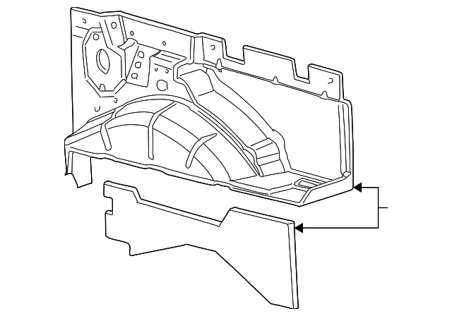 YC3Z7828082AA Деталь INSULATOR, RIGHT