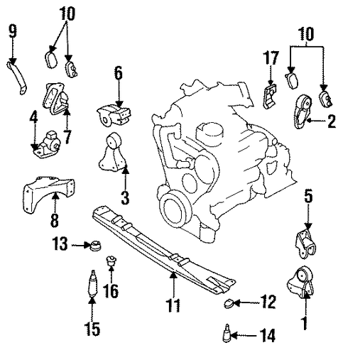 Quest ENGINE & TRANS MOUNTING