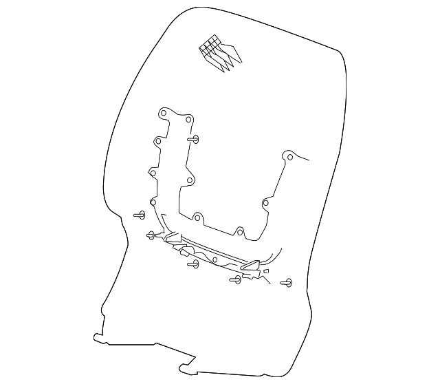 22978741 Деталь SEAT BACK PANEL