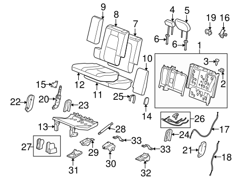 XL-7 REAR SEAT COMPONENTS