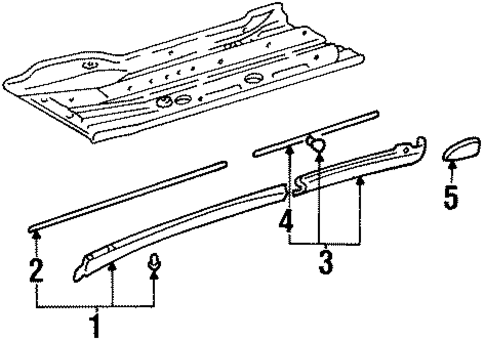 GS300 EXTERIOR TRIM - PILLARS