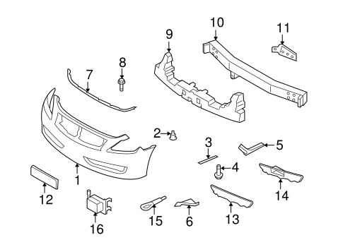 G37 BUMPER & COMPONENTS - FRONT 3