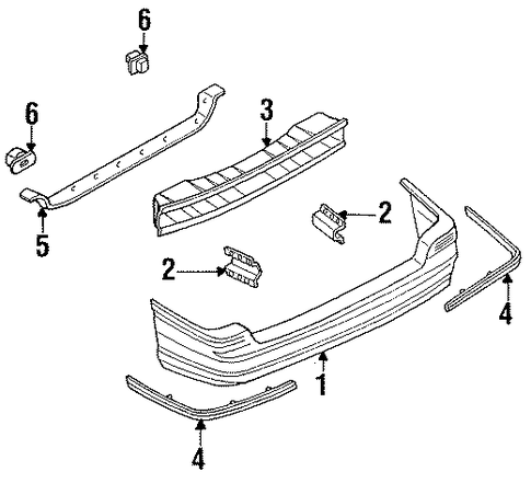 Escort BUMPER & COMPONENTS - REAR