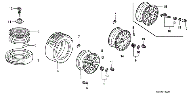 TSX SEDAN TIRE - WHEEL DISK