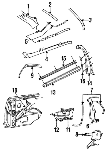 M30 FOLDING TOP HARDWARE