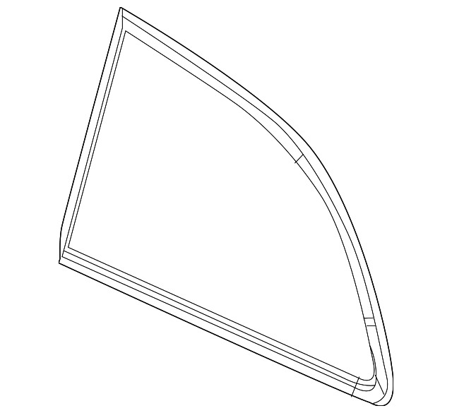 4816695AD Деталь QUARTER GLASS, LEFT