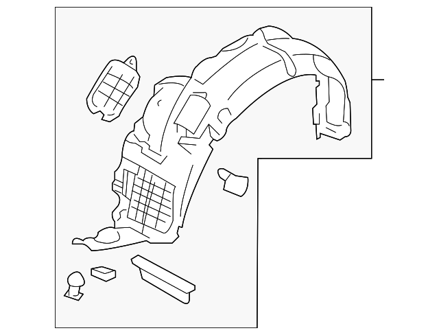 86811-3L000 Деталь FENDER LINER, LEFT