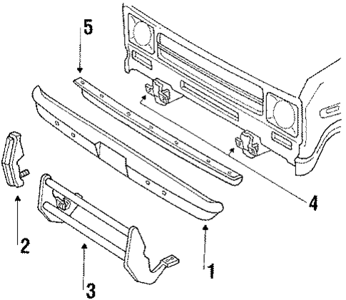 E-250 Econoline Club Wagon BUMPER & COMPONENTS - FRONT