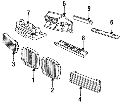 840Ci GRILLE & COMPONENTS