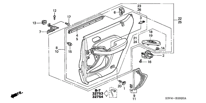 MDX REAR DOOR LINING