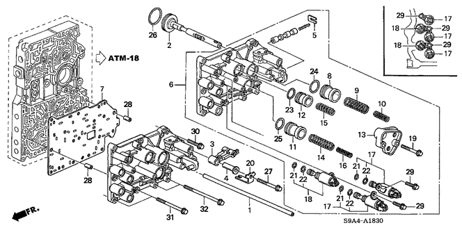 TRANSMISSION - AUTOMATIC/AT SERVO BODY (5AT) for 2005 Honda CR-V #1