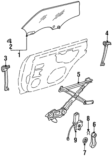 Legacy GLASS - REAR DOOR