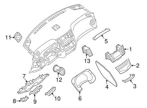 JX35 INSTRUMENT PANEL COMPONENTS