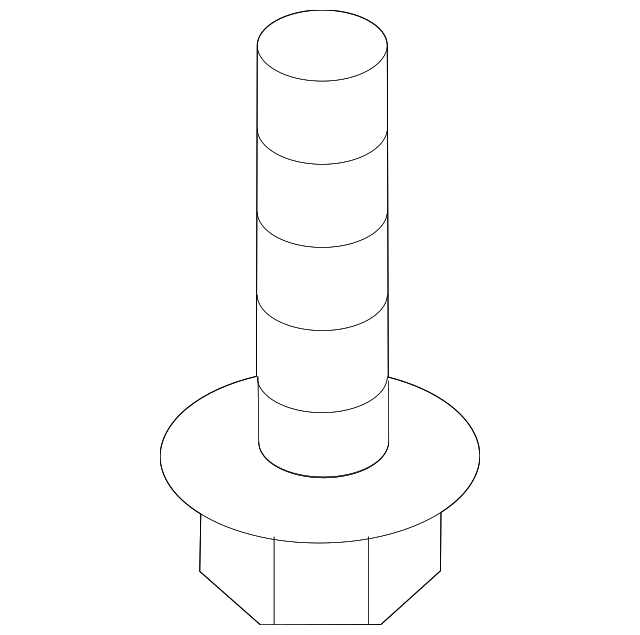 19317725 Деталь FENDER LINER FRONT BOLT, RIGHT