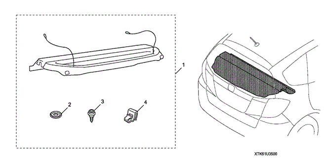 ACCESSORIES/CARGO COVER (1) for 2009 Honda FIT #1