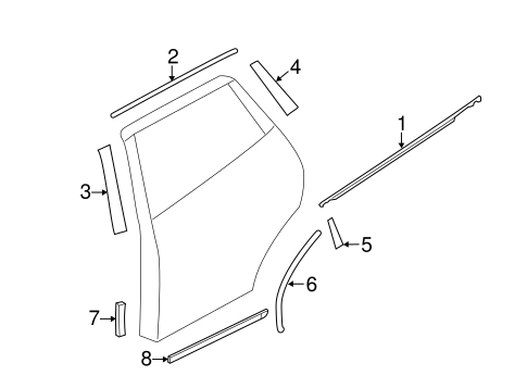Rogue Select EXTERIOR TRIM - REAR DOOR