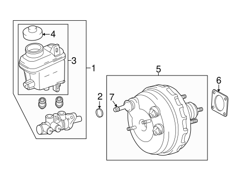 Tundra MASTER CYLINDER - COMPONENTS ON DASH PANEL