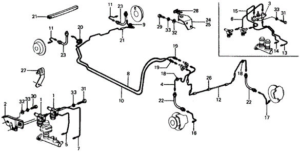 CHASSIS/BRAKE HOSE - BRAKE PIPE for 1976 Honda CIVIC HATCHBACK #1