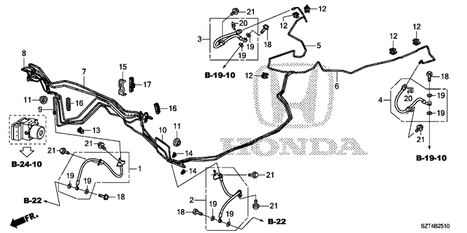 CHASSIS/BRAKE LINES (VSA) for 2011 Honda CR-Z #1