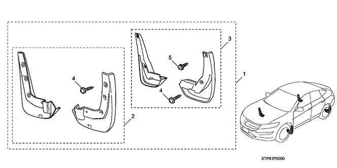 ACCESSORIES/SPLASH GUARD (1) for 2011 Honda CROSSTOUR #1