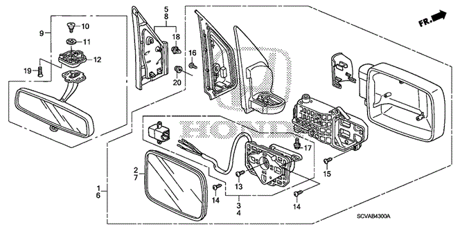 INTERIOR / BUMPER/MIRROR for 2009 Honda ELEMENT #1