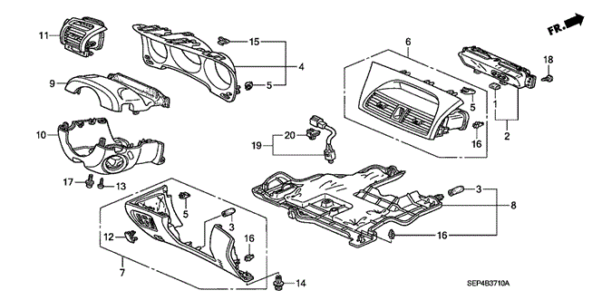 TL INSTRUMENT PANEL GARNISH (DRIVER SIDE)