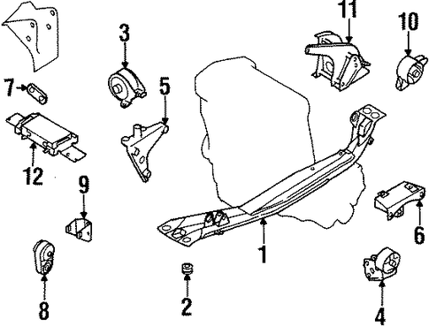 Sentra ENGINE & TRANS MOUNTING 2
