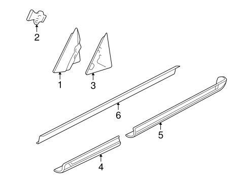 Express 2500 EXTERIOR TRIM - PILLARS