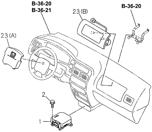 ELECTRICAL / EXHAUST / HEATER / FUEL/SRS UNIT for 1996 Honda PASSPORT #1