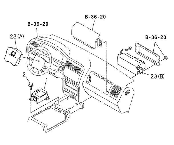 ELECTRICAL / EXHAUST / HEATER / FUEL/SRS UNIT for 1999 Honda PASSPORT #1