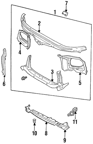 GS300 RADIATOR SUPPORT