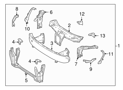 CL600 RADIATOR SUPPORT
