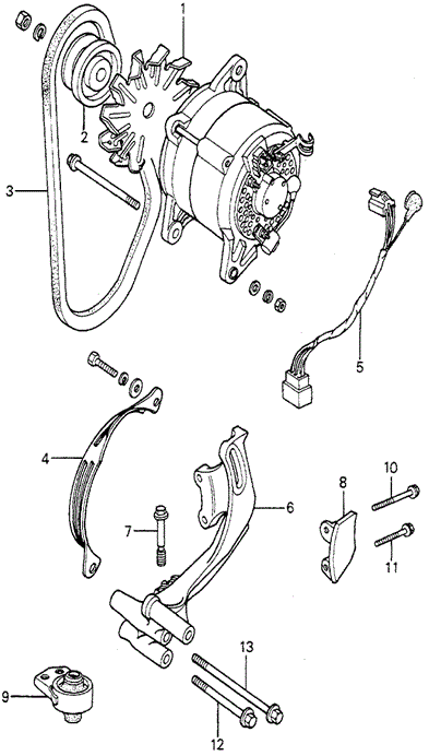 BODY / AIR CONDITIONING/A/C BRACKET - FAN for 1981 Honda ACCORD SEDAN #1