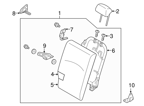 Mirage REAR SEAT COMPONENTS 2