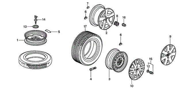 CHASSIS/WHEEL DISK (KA/KL) for 2004 Honda CIVIC SEDAN #1