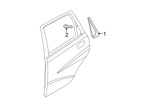 Aveo EXTERIOR TRIM - REAR DOOR