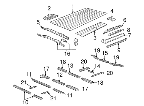 Express 2500 REAR FLOOR & RAILS