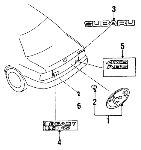 Legacy EXTERIOR TRIM - TRUNK